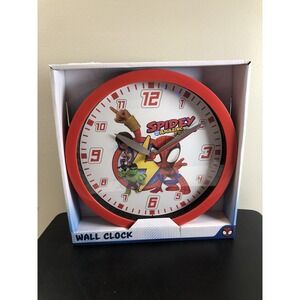 Spidey and His Amazing Friends Red Wall Clock Kids Room Marvel NIB